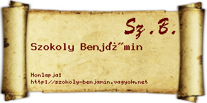 Szokoly Benjámin névjegykártya